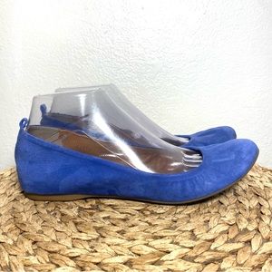 J crew blue suede ballet flats
